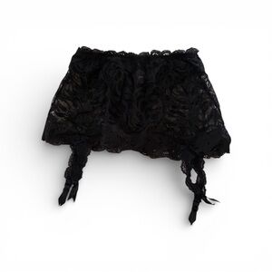 Victoria's Secret Lace Garter Belt Black Size Small